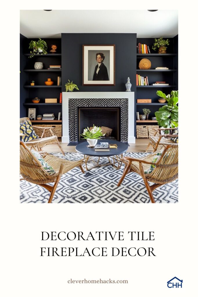 Decorative Tile Fireplace Decor