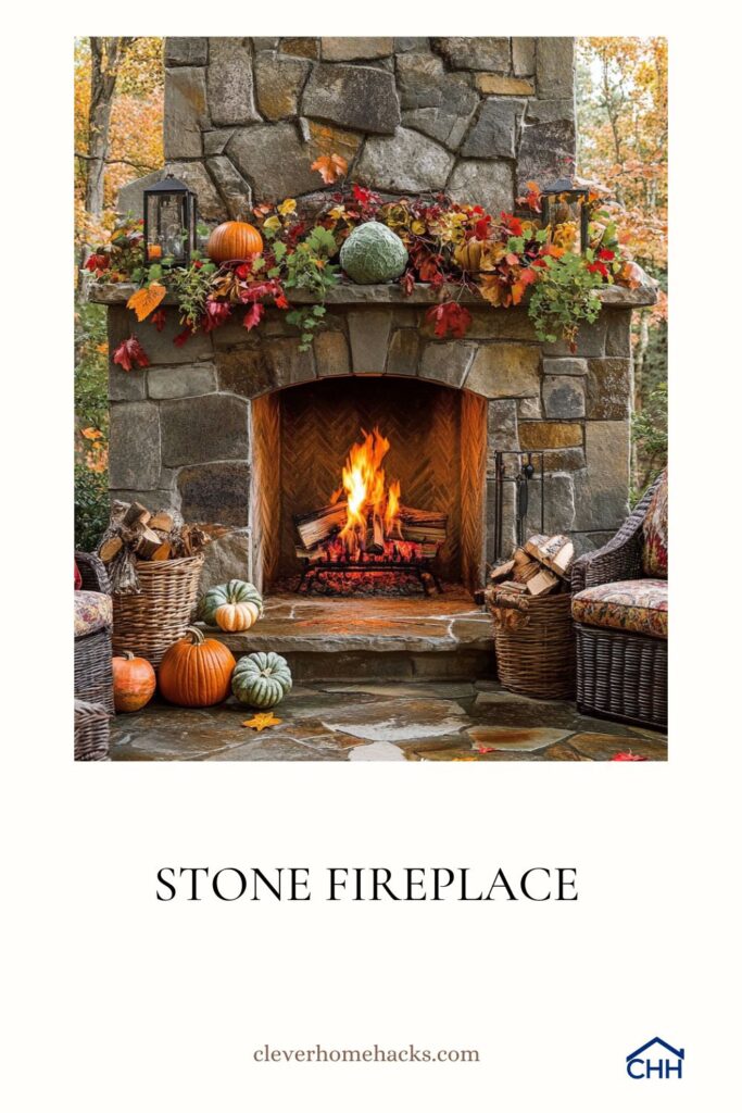 Stone Fireplace